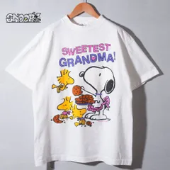 90s スヌーピー Snoopy Tシャツ XL相当 表記L ホワイト ヴィンテージ vintage ピーナッツ PEANUT アニメT キャラT オーバーサイズ ビッグシルエット ヘビーウエイト 古着 T261のサムネイル