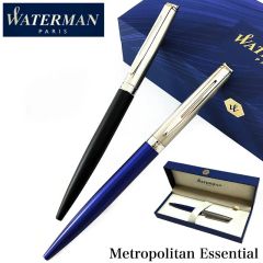 極美品 ウォーターマン ペンセット ネイビー ゴールド 2本 ケース付 フランス 極美品 ウォーターマン ペンセット ネイビー ゴールド 2本 ケース付