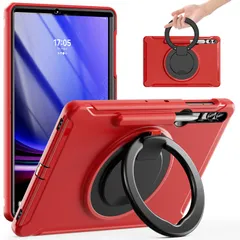 360度回転 スタンド Galaxy Tab S10+/S9 FE+/S9+/S8+/S7+/S7 FE 12.4インチ ケース 衝撃吸収 頑丈 持ち手付き ハンドル付 Android タブレット ギャラクシー Tab S10+/S9 FE+/S9 Plus/のサムネイル
