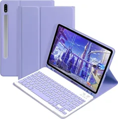 おしゃれ Galaxy Tab A9+ A9 Plus 11インチ 2023 キーボード ケース 手帳型 サムスン タブ S9 プラスタブレット ケース Bluetooth 搭載 ワイヤレス 無線キーボード ペン収納 在宅勤務 スタンド機能 カラーキー マグネのサムネイル