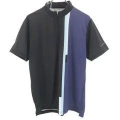 美品 LANVIN SPORT ランバンスポール 半袖 ハーフジップ ポロシャツ 40 ブラック メンズ 古着のサムネイル