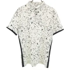 美品 LANVIN SPORT ランバンスポール 総柄 半袖 ポロシャツ LL ホワイト メンズ 古着のサムネイル