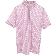 美品 LANVIN SPORT ランバンスポール 総柄 半袖 ポロシャツ 40 ピンク系 メンズ 古着のサムネイル