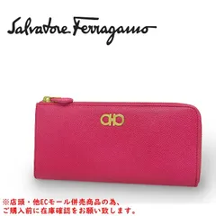 ※併売商品※◆未使用保管品◆Ferragamo【フェラガモ】ガンチーニ L字ファスナー長財布 レザー ピンク ファスナー長財布 レディース　M1853のサムネイル