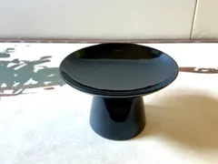 能登蔵出し 輪島塗 黒漆 高足皿  /時代 漆器 高坏 祭器のサムネイル