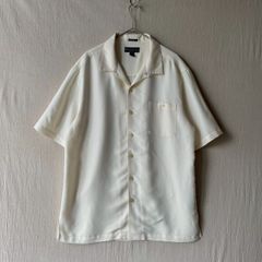 00s セザーニ 開襟 キューバシャツ レーヨン XL アイボリー 8782