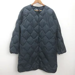 d■ユニクロ/UNIQLO ウルトラライトダウンリラックスコート 450455【XL】黒灰系/LADIES/90K【中古】
