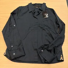 MK918 【ER263】 DAKS　ダックス　レディース　長袖シャツ　黒　コットン100％　XL　タグ付きのサムネイル