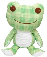 【中古】ぬいぐるみ ピクルス チェック柄BIGぬいぐるみ 「pickles the frog-かえるのピクルス-」