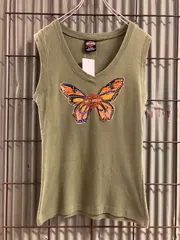 Old HARLEY-DAVIDSON Print Tops ハーレーダビッドソン　プリントカットソー　Tシャツ　タンクトップ　アメカジ　y2K 古着　Vintage ビンテージ　ヴィンテージのサムネイル