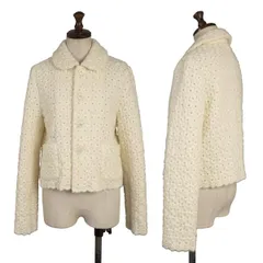 コムコム コムデギャルソンCOMME des GARCONS ポリ刺繍デザインラウンドカラージャケット オフSのサムネイル