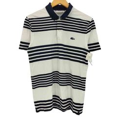 LACOSTE SPORT ポロシャツ 幾何学模様 ネイビー - メルカリ