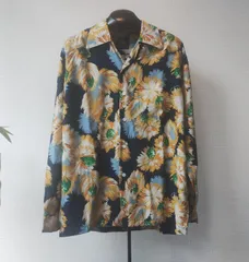 ■ Kona Bay Hawaii コナベイハワイ ■ ボタニカル柄 アロハシャツ ■ シナトラモデル ■ 長袖アロハ オープンカラーシャツ ■ Made in HAWAII ハワイ製 ■ YYY1041のサムネイル