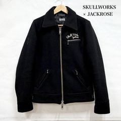 JACKROSE ジャックローズ スタジャン バック刺繍ロゴ 袖牛革 Mサイズ