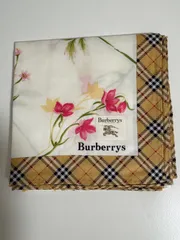 未使用品　Burberrys 大判ハンカチ ノバチェック 花柄