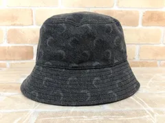 【中古】 MARINE SERRE マリーンセル デニムバケットハット ムーンレーザー ブラック M/L 111454987のサムネイル