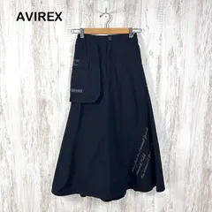 新品未使用 美品 AVIREX アヴィレックス L-PATCH POKET SKIRT パッチポケットスカート ブラックのサムネイル