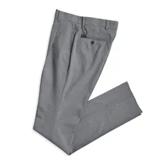 新品 ダーバン D'URBAN メンズパンツ W97 定価30,800円 春夏パンツ ライトグレー ドレスパンツ スラックス ウールパンツ ニュージーランドメリノ Zeal ワンタック 裾未処理 日本製のサムネイル