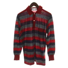 ダンヒル dunhill ニット カットソー S 赤 レッド グレー 長袖 ボーダー /GGのサムネイル
