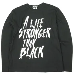 BLACK COMME des GARCONS ブラックコムデギャルソン 18SS 日本製 A LIFE STRONGER THAN BLACK Long Sleeve Tee ロゴプリント ロングスリーブTシャツ 1Z-T001 L 長袖 トップスのサムネイル