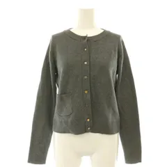 ドレステリア DRESSTERIOR ウォッシャブルコットンカシミヤカーディガン ニット クルーネック 36 グレー /CX ■OSのサムネイル