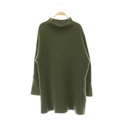 ミズイロインド mizuiro ind Hi-neck midi gauge Knit ニットワンピース 長袖 ウール カーキ /MY ■OSのサムネイル