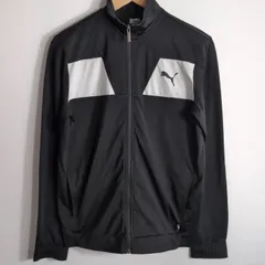 PUMA トラックジャケット スポーツウェア ブラック×ホワイト XL
