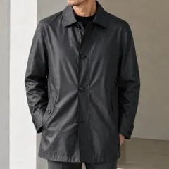 新品 ダーバン D'URBAN メンズコート M 定価66,000円 春秋 シャンブレータフタ ショートコート グレー ライトアウター ステンカラーコート 中国製のサムネイル