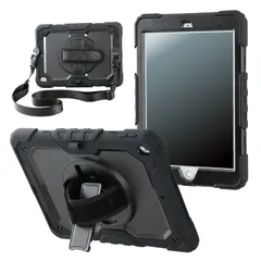 アーテック(Artec) iPad 10.2用 多機能ケース 第7/8/9世代 ブラック タブレット カバー 耐衝撃 ICT 学校 91697