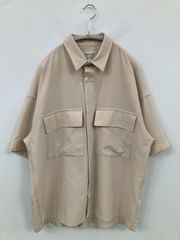 EMMA CLOTHES 엠마 클로즈 셔츠/블라우스 M 베이지 무지 미들 길이 반단 소매 레귤러 칼라 맨즈