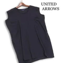 UNITED ARROWS ユナイテッドアローズ 春夏★ ロング ドレープ プルオーバー チュニック ブラウス Sz.F レディース 紺のサムネイル