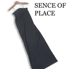 SENCE OF PLACE センスオブプレイス アーバンリサーチ 春夏★ 25SS マキシ丈 キャミ ワンピース Sz.One レディース 黒のサムネイル