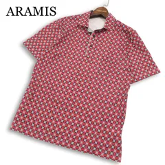 【美品】ARAMIS アラミス 春夏★ 半袖 総柄 ポロシャツ 日本製 Sz.M メンズのサムネイル