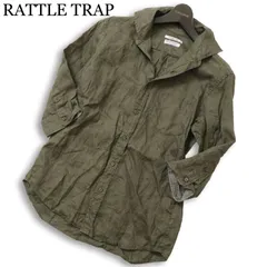 RATTLE TRAP メンズビギ 春夏★ 麻100％ フレンチリネン 七分袖 シャツ Sz.M メンズのサムネイル
