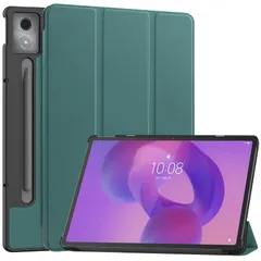 Gosento For Lenovo Idea Tab Pro/Lenovo Xiaoxin Pad Pro 12.7インチ 2025 スタンド機能付き 開閉式三つ折薄型スタンドケース PUレザー Lenovo Idea Tab Pro カバー (濃い緑色)のサムネイル