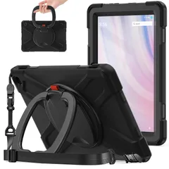 Fire HD 10 第13世代 ケース 縦置き 肩掛け 虹色 レインボー 米軍MIL資格 耐衝撃 Fire HD 10 & 10 Plus 2023 第13世代 専用保護カバー ショルダーストラップ 360°回転 キッズ かわいい て丈夫 子供 アウトドアのサムネイル