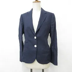 メーカーズシャツ カマクラ MAKER'S SHIRT 鎌倉 テーラードジャケット 長袖 シングル 背抜き リネン 紺 ネイビー 9のサムネイル