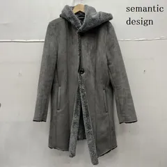 セマンティックデザイン フェイク ムートン ロング コート フーデット フロント ボタン メンズ L ISItems【USED】【古着】【中古】50161411のサムネイル