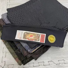 大島紬 着物 正絹 5着 着物まとめ売り リメイク材料 s-434のサムネイル
