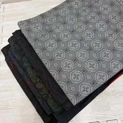 大島紬 着物 正絹 5着 着物まとめ売り リメイク材料 s-746のサムネイル