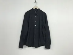 本物マイケルコースMICHAELKORSストライプ柄長袖シャツメンズサーフアメカジワークミリタリーストリートスケータービジネススーツモードゴルフドレス黒ブラックLのサムネイル