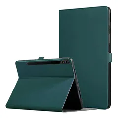 タブレットケースカバー・Samsung Galaxy Tab S8 Ultra用 ケース カバー 手帳型 PUレザー ギャラクシータブ S8 ウルトラ 手帳型ケース カバー おしゃれ タブレットPC ケース/カバー(グリーン)のサムネイル