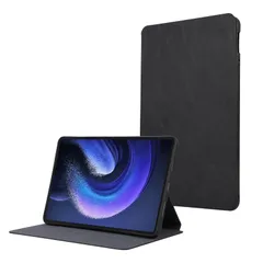 Xiaomi Pad 6 /Xiaomi Pad 6 Pro 11インチ タブレット用 カバー ケース タンドケース スタンド機能 折り畳み 全面保護型 超薄型 衝撃吸収 超軽量, ブラックのサムネイル