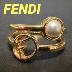 極美品✨ FENDI フェンディ リング 指輪 バゲット ゴールド 2079