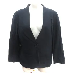 アリスバーリー Aylesbury ノーカラージャケット シングル 七分袖 13 XL 紺 ネイビー /AUのサムネイル