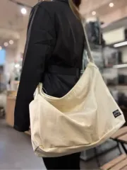 新品未使用 NAUGHTIAM ノーティアム ショルダーバッグ メンズ レディース キャンパスショルダー大 B4 ユニセックス  e0323482045a ホワイト コットン 管理番号：661A-1238のサムネイル