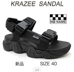 【新品】NO NAME KRAZEE サンダル　ブラック 40のサムネイル