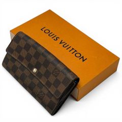 正規品 ルイヴィトン ポルトフォイユ サラ スタッズ 長財布 ダミエ エベヌ 美品】ルイヴィトン ポルトフォイユサラ 長財布 ダミエエベヌ CA2190