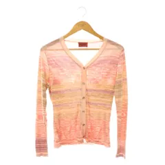 ミッソーニ MISSONI カーディガン ボーダー柄 総柄 44 マルチカラー /DF ■GY40のサムネイル