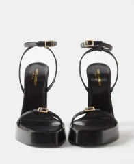 新品) Saint Laurent サンローラン ブラック サンダル 37のサムネイル